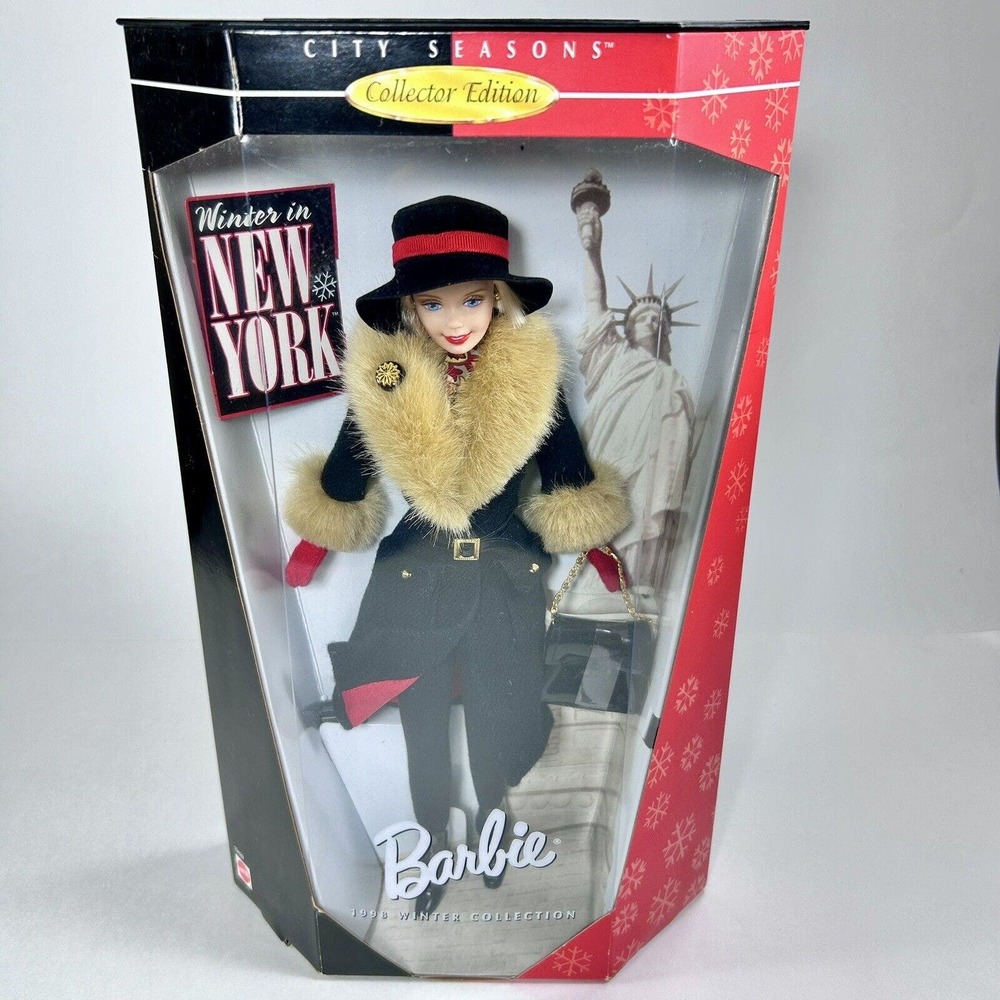 Vintage Mattel Barbie Winter In New York 1998 City Seasons Collector Ed‎ #19429